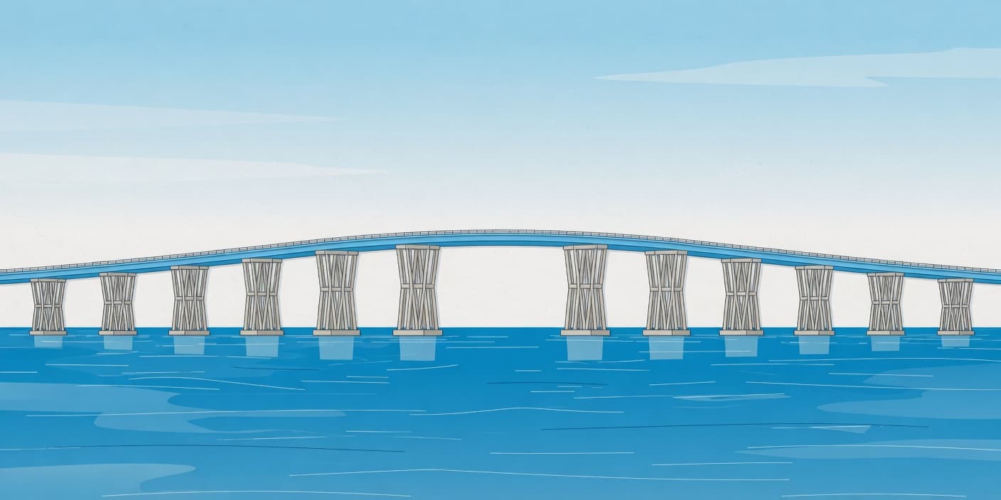 Ilustración: puente sobre el Lago de Maracaibo